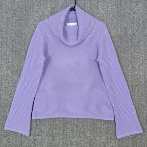 Marconi Sweater Womens Medium Lilac 100% 2 Ply Cashmere Cowl Neck Pullover